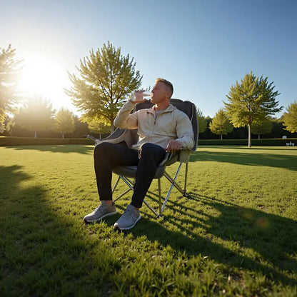 Oversized Folding Camp Chair，450lbs Support, Padded & Portable