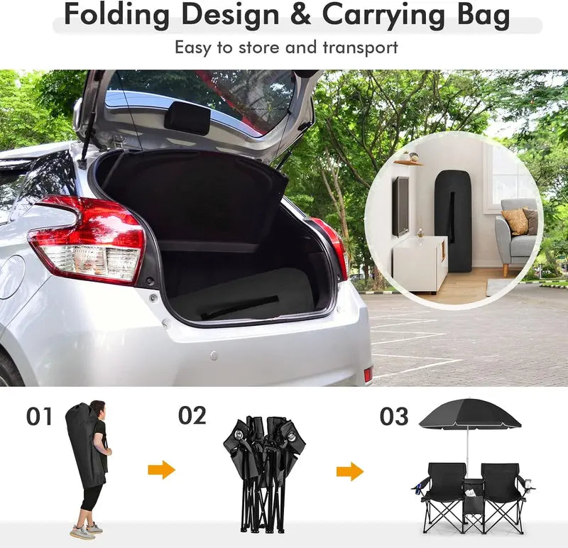 All-in-One Outdoor Chair – Sit, Shade & Chill