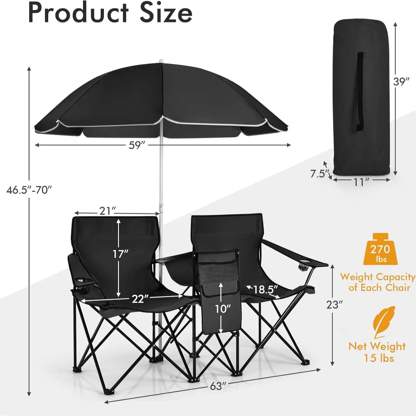 All-in-One Outdoor Chair – Sit, Shade & Chill