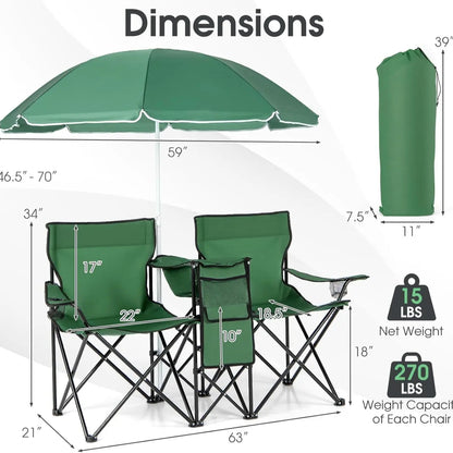All-in-One Outdoor Chair – Sit, Shade & Chill